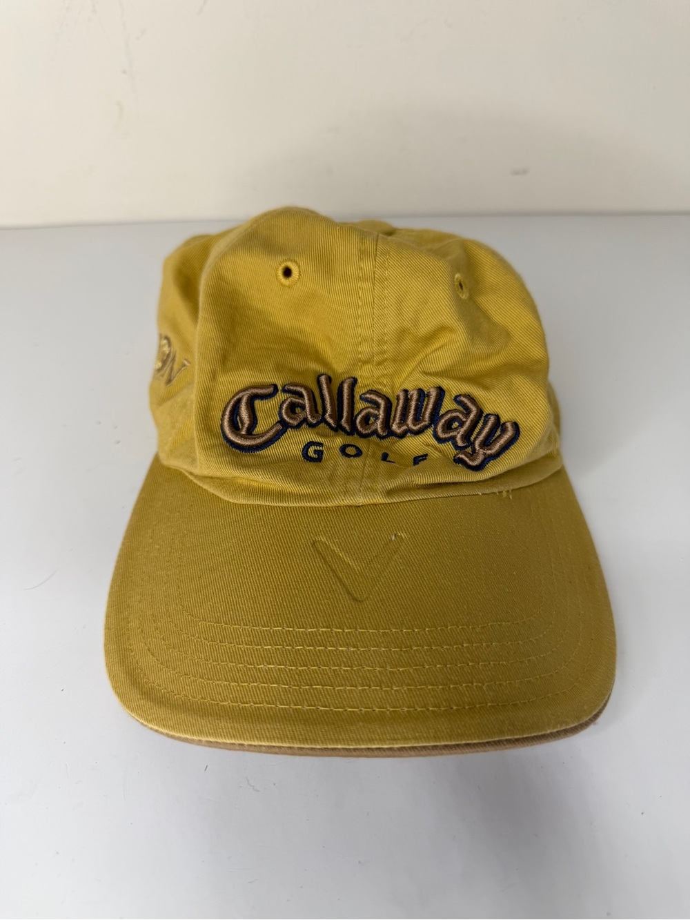 Callaway Men's Mustard Yellow Golf Cap with Embroidered Logo